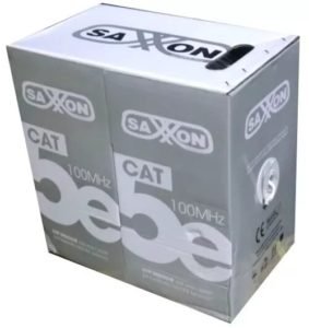 bobina saxxon utp cat 5e 305m blanco