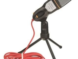 Micrófono Condensador Omnidireccional SF Negro para Streaming