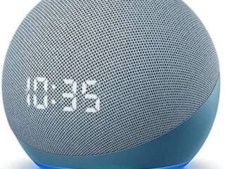 Bocina Inteligente Echo Dot Con Reloj Alexa 4ta Gen Azul