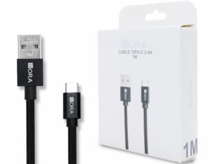 Cable Usb Tipo C 2.1A Negro 1M 1Hora