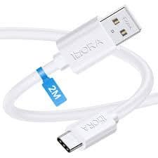 Cable Usb Tipo C 2.1A Blanco 1Hora 2M