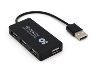 Hub USB 2.0 BRotobix 4 Puertos Negro