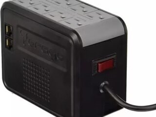 Regulador Vorago 1400VA 650W 8 Contactos Negro